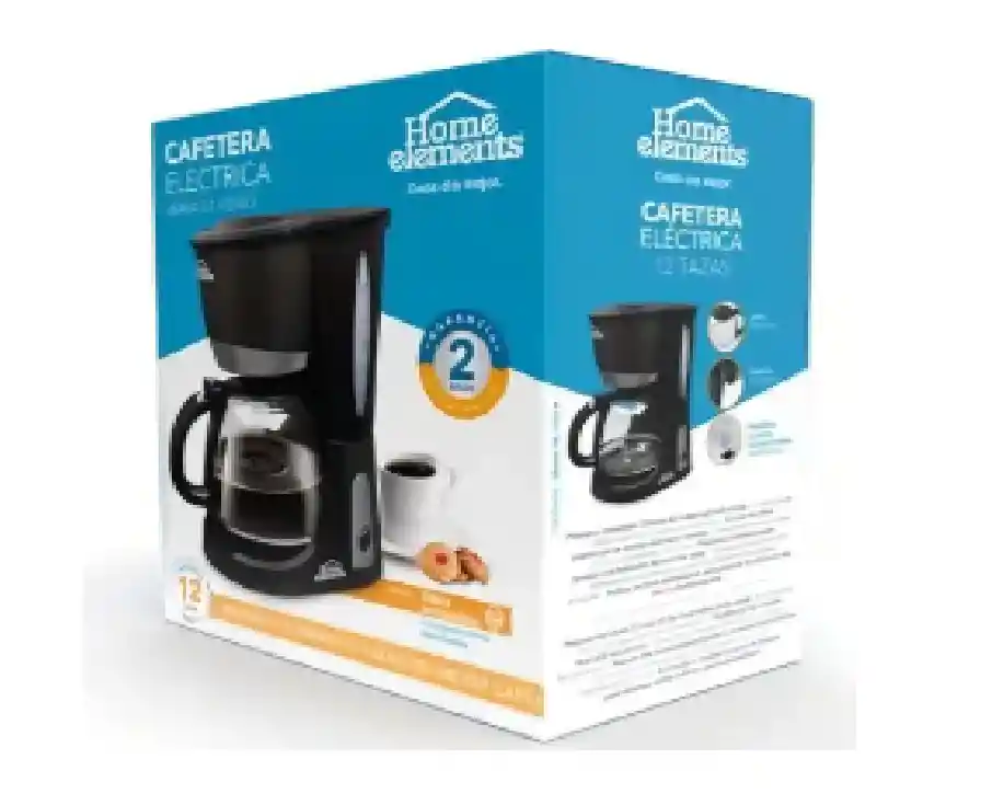 Cafetera 12 Tazas Con Jarra De Vidrio