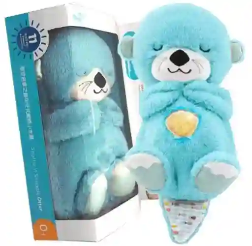 Peluche Que Respira Nutria Con Sonido Y Movimiento Azul
