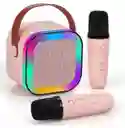 Parlante Bluetooth Con 2 Micrófonos Bafle Karaoke Altavoz