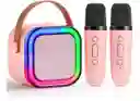 Parlante Bluetooth Con 2 Micrófonos Bafle Karaoke Altavoz