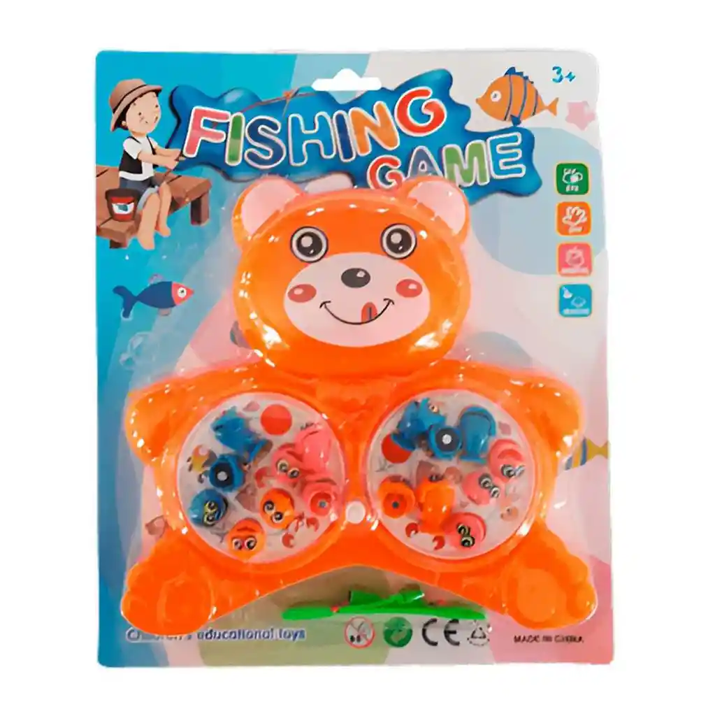 Juego De Pesca Iman Juguete Giratorio Infantil Tigre Niños
