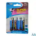 Pila Bateria Flycat De Carbono Aa X4 Unidades 1.5v
