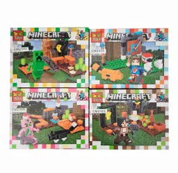 Minecraft Heroes X 4 Pcs Armables Armatodo Construcción
