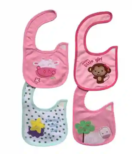 Set De 4 Baberos Para Bebes