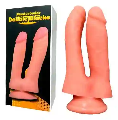 Dildo Double Blacke Para Doble Penetración Piel