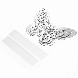 Mariposas Metalizadas Plateada X12und