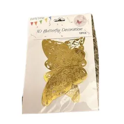 Mariposas Metalizadas Dorada X12und