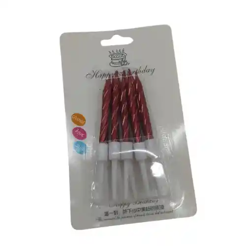 Vela Esplendor Roja Pequeña X10und