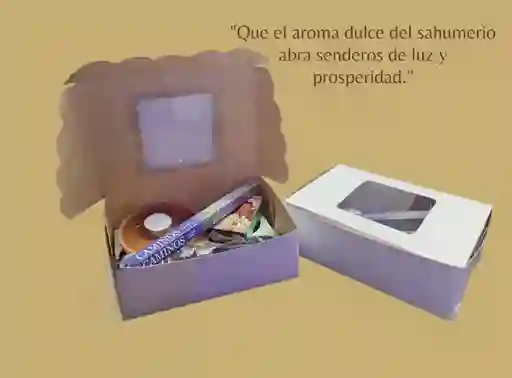 Kit Caja De Prosperidad Sahumerio Dulce Abre Caminos, Abundancia Y Energía Positiva