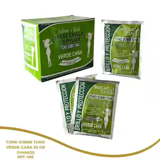 Mascarilla Capilar Tono Sobre Tono Verde Caña 30g 1uni Juhnior Rold