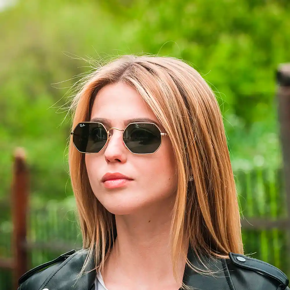 Gafas De Sol Ray Ban Octagonal Flat Rb3556n 001 Color Dorado Talla 53mm
