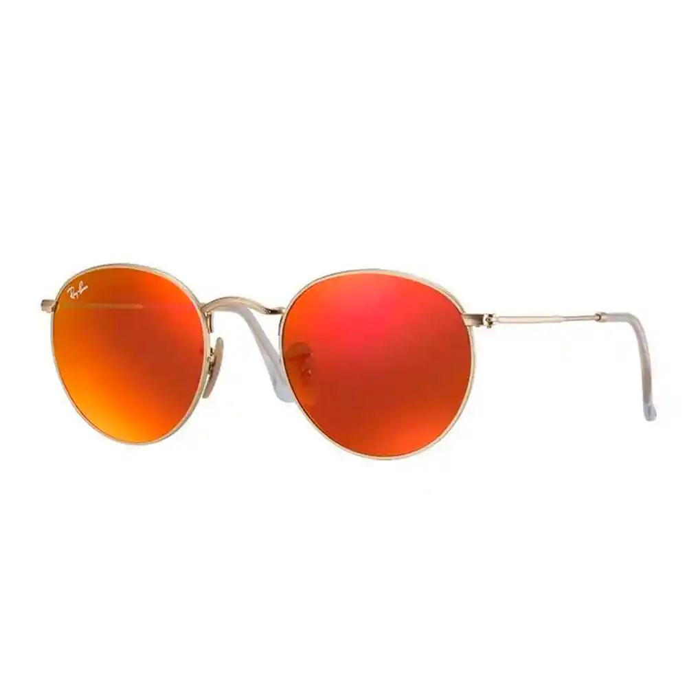 Gafas De Sol Ray Ban Round Metal Espejado Rb3447 112/69 Color Naranja Talla 50mm