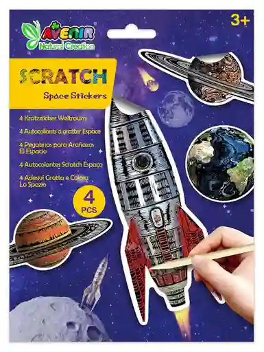 Juego Didáctico Stickers Espacio Para Rascar Niños