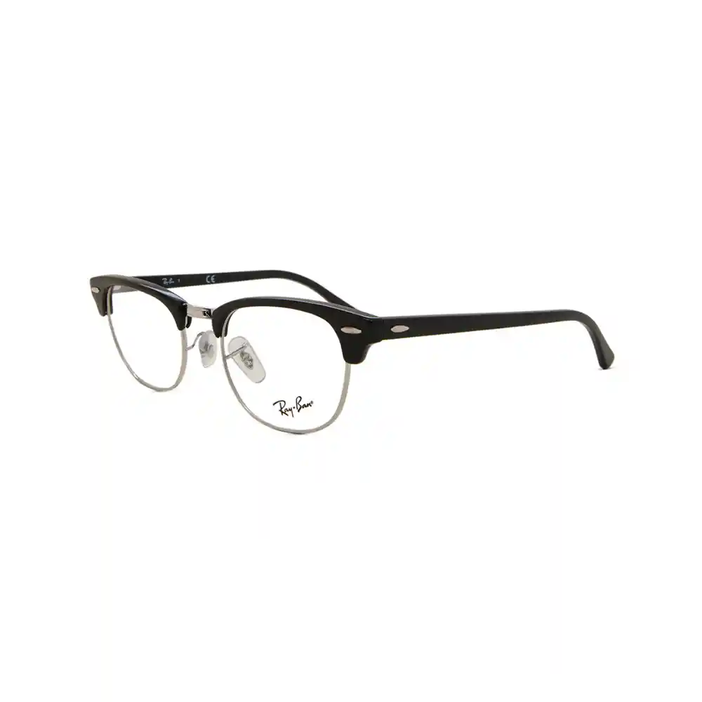 Montura De Gafas Oftalmicos Ray Ban Clubmaster Rx5154 2000 Color Negro Talla 51mm