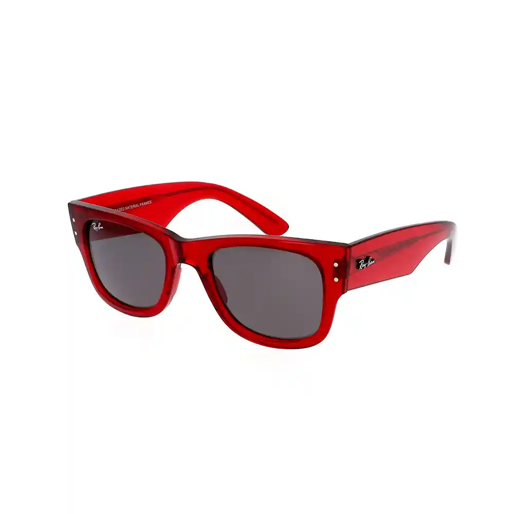 Gafas De Sol Ray Ban Mega Wayfarer Rb0840s 6679/b1 Color Rojo Transparente Talla 51mm
