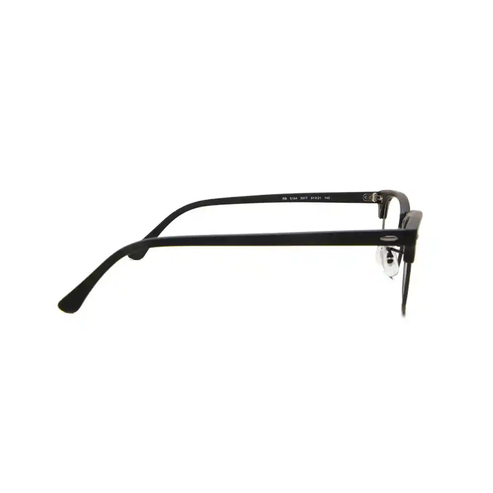 Montura De Gafas De Medida Ray Ban Clubmaster Rx5154 2077 Color Negro Talla 51mm