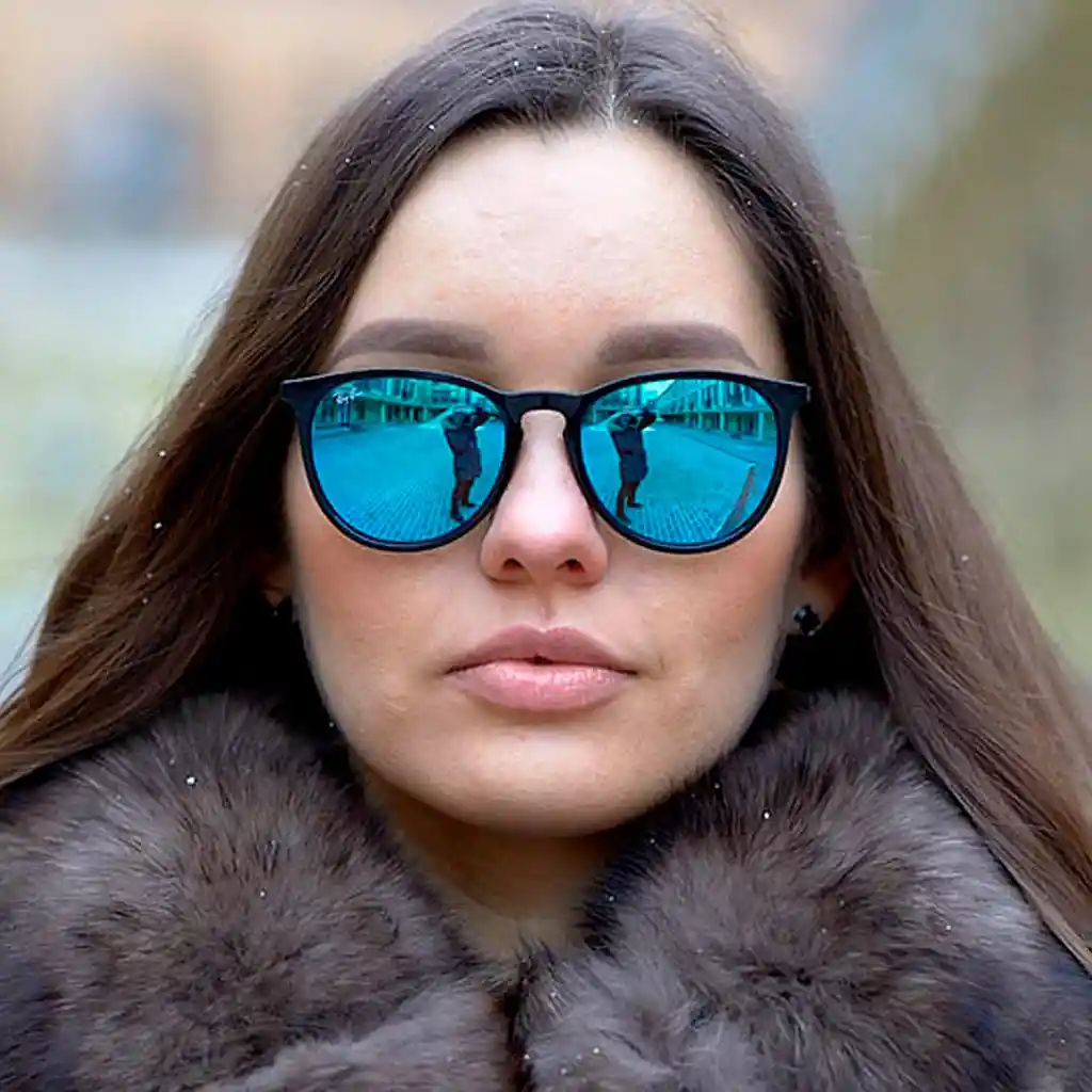Gafas De Sol Ray Ban Erika Rb4171 601/55 Celeste Espejado Talla 54mm