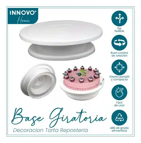 Base Giratoria Pastelería Para Hacer Tortas Postres Inn Home