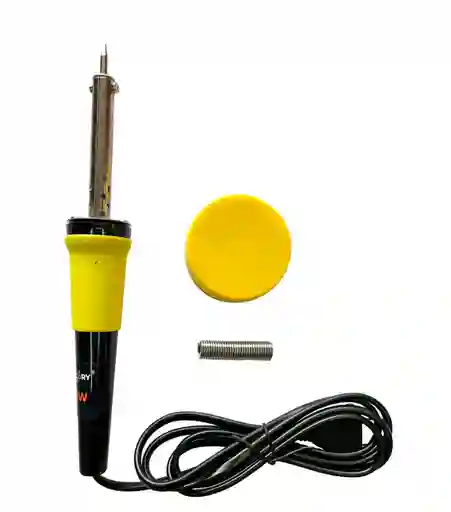 Cautín 40w Kit Estudiante Mango Amarillo Plástico