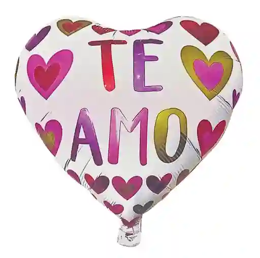 Amor Corazon Metalizado Te Amo Blanco De 46cm