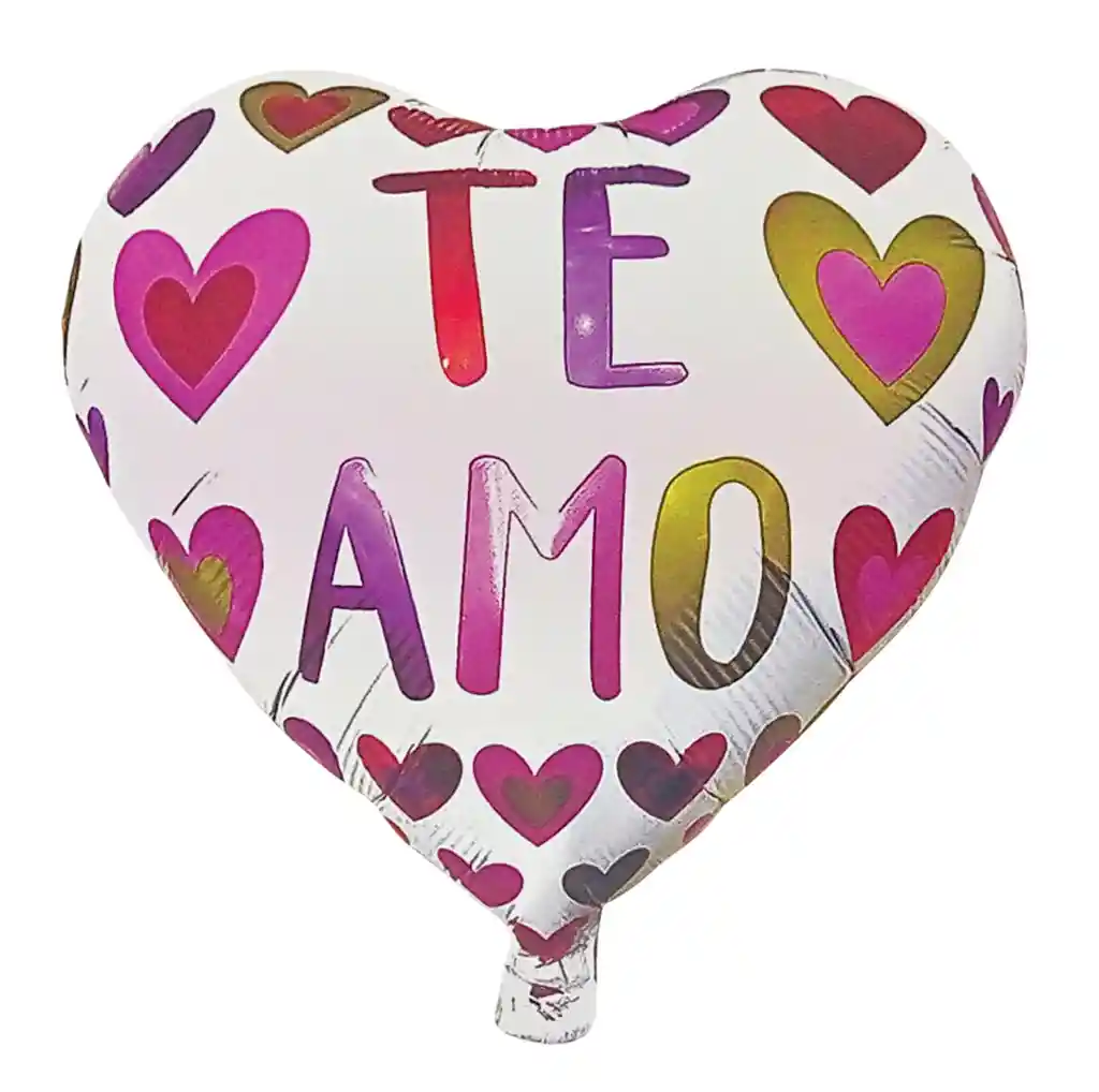 Amor Corazon Metalizado Te Amo Blanco De 46cm