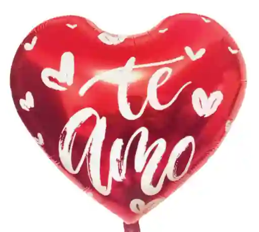 Amor Corazon Metalizado Te Amo De 46cm Rojo
