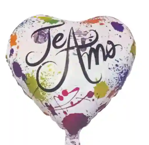Amor Corazon Metalizado Grafitti De 46 Cm