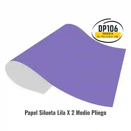 Papel Silueta Lila X 2 Medio Pliego