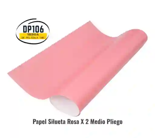 Papel Silueta Rosa X 2 Medio Pliego