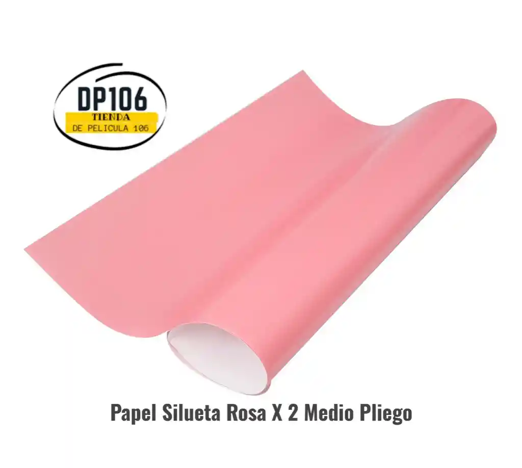 Papel Silueta Rosa X 2 Medio Pliego