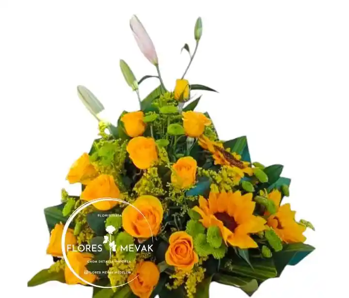 Flores Amarillas En Arreglo