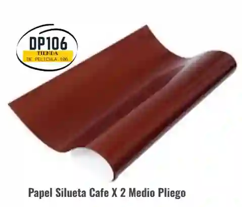 Papel Silueta Cafe X 2 Medio Pliego