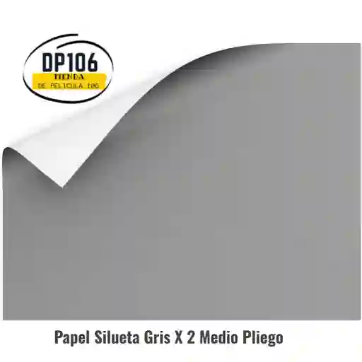 Papel Silueta Gris X 2 Medio Pliego