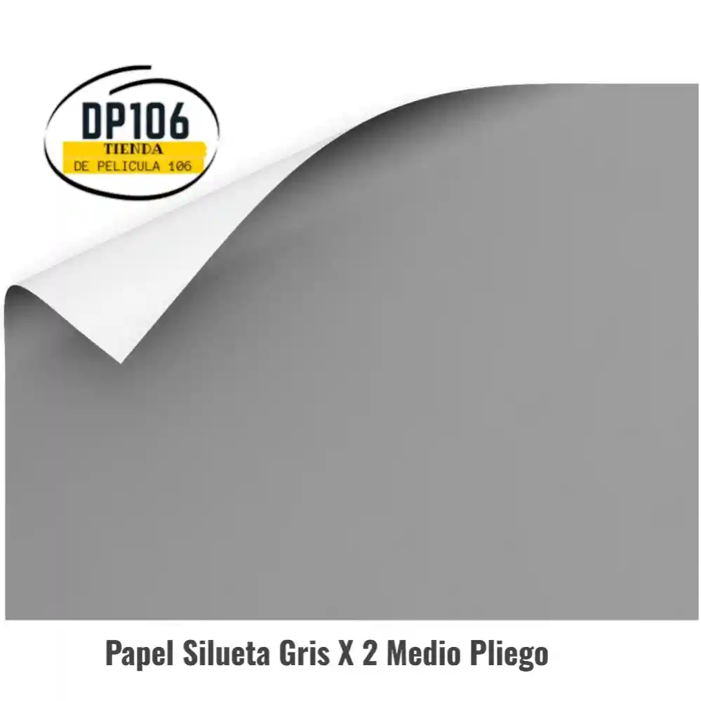 Papel Silueta Gris X 2 Medio Pliego