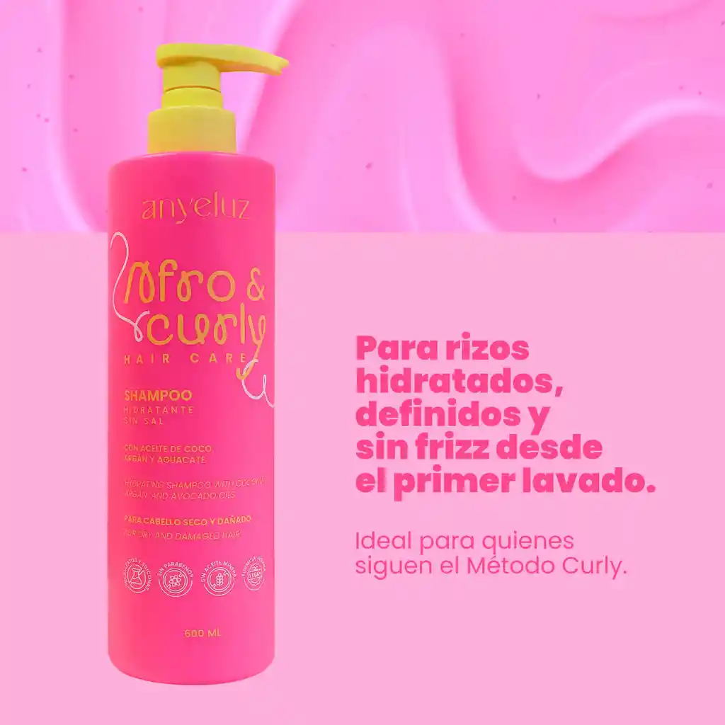 Shampoo Hidratante Afro Curly Anyeluz