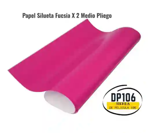 Papel Silueta Fucsia X 2 Medio Pliego