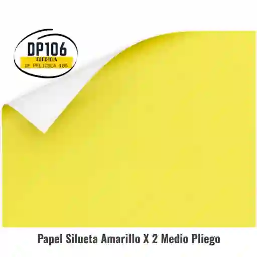 Papel Silueta Amarillo X 2 Medio Pliego