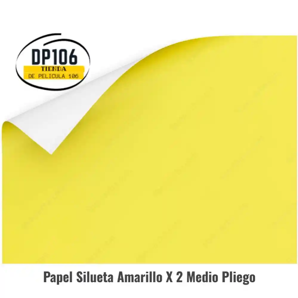 Papel Silueta Amarillo X 2 Medio Pliego