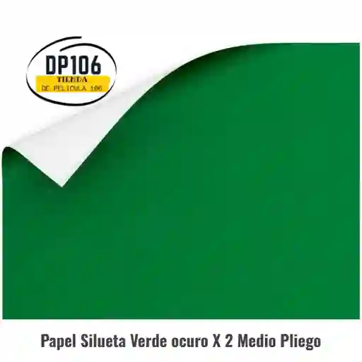Papel Silueta Verde X 2 Medio Pliego