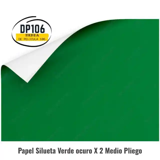 Papel Silueta Verde X 2 Medio Pliego