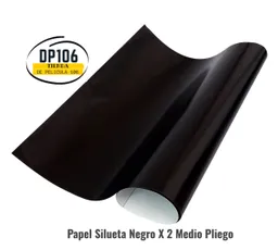 Papel Silueta Negro X 2 Medio Pliego