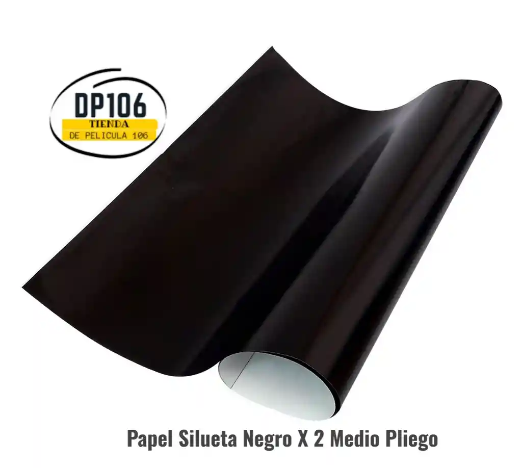 Papel Silueta Negro X 2 Medio Pliego