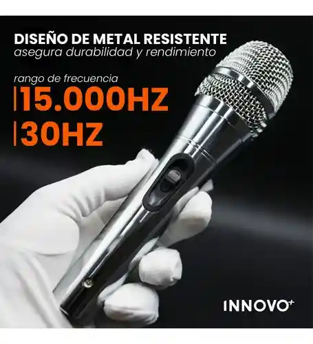 Micrófono Karaoke Profesional Metálico De Cable