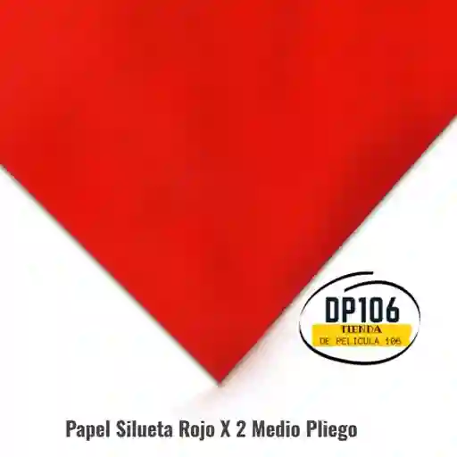 Papel Silueta Rojo X 2 Medio Pliego