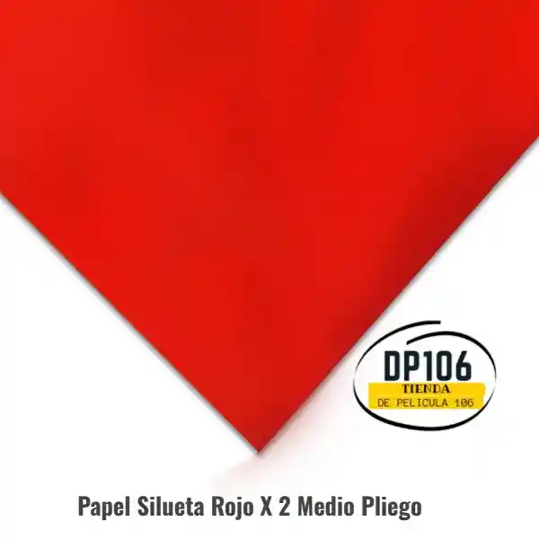 Papel Silueta Rojo X 2 Medio Pliego