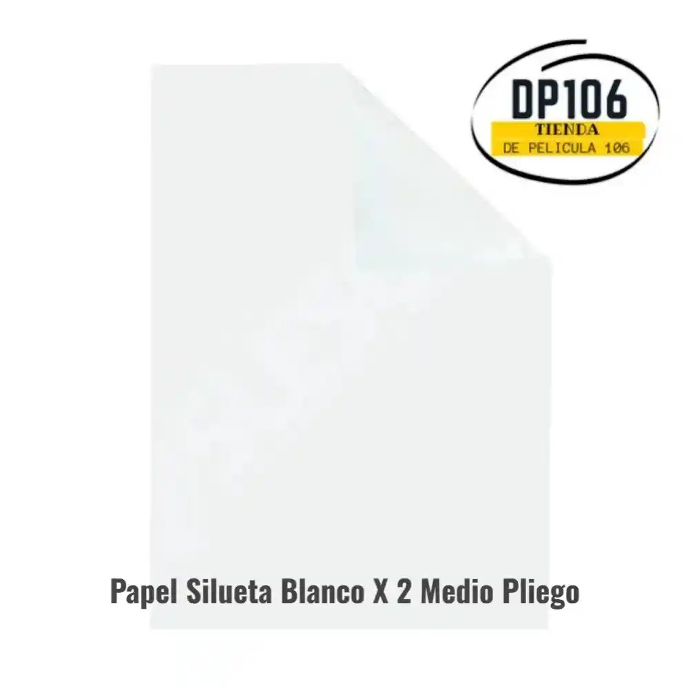 Papel Silueta Blanco X 2 Medio Pliego