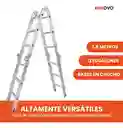 Escalera Todo En 1 Multifunción 12 Pasos Ajustable Innovo Resiste 150 Kilos Multifuncional