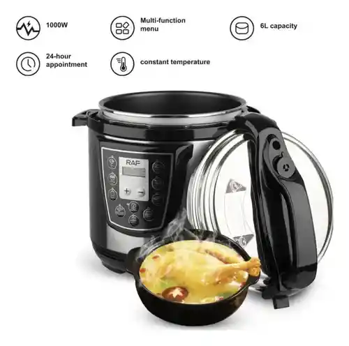 Olla A Presión Todo En 1 Eléctrica Multifuncional 6 Litros Hogar Raf Premium Original