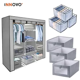 Combo Closet Armable + 3 Cajas Almacenadoras Jeans + 3 Organizadores Ropa Interior