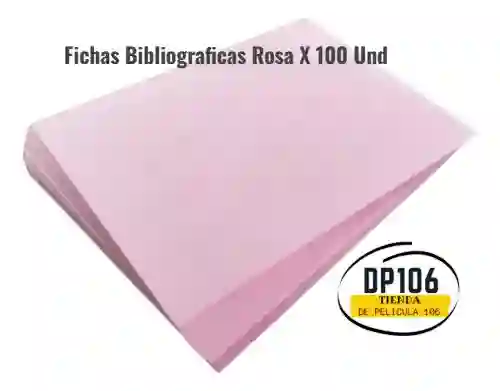 Fichas Bibliograficas Rosa X 100 Und